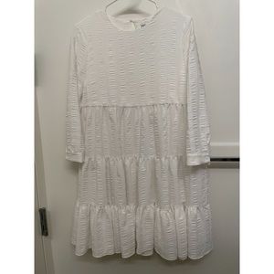 White Ruffled Zara Dress